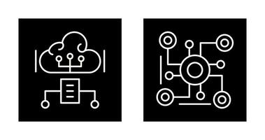 moln datoranvändning och förbindelse ikon vektor