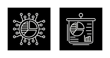 Kuchen Diagramm und Präsentation Symbol vektor