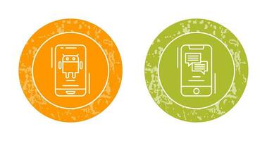 Android und Text Symbol vektor