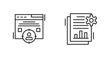 Ziel Publikum und SEO Bericht Symbol vektor