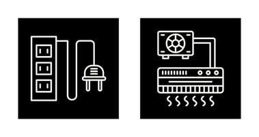 Leistung Steckdose und Luft Conditioner Symbol vektor
