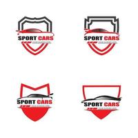 Sportwagen-Logo-Vorlagen-Design-Vektor - Vektor