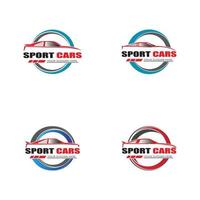 Sportwagen-Logo-Vorlagen-Design-Vektor - Vektor