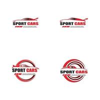 Sportwagen-Logo-Vorlagen-Design-Vektor - Vektor