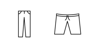 Hose und kurze Hose Symbol vektor