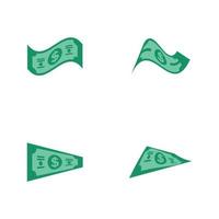 US-Dollar-Aktien-Banknoten-Symbol-Vektor-illustration vektor