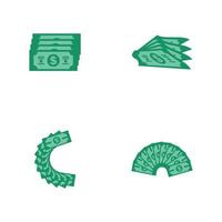 US-Dollar-Aktien-Banknoten-Symbol-Vektor-illustration vektor