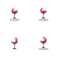 Wein-Logo-Design-Vorlage. Vektor-Illustration des Symbol-Vektors vektor