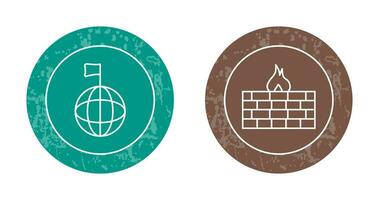 global Signal und Firewall Symbol vektor