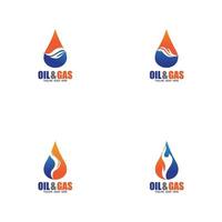 Öl- und Gas-Logo-Design-Vektor-Icon-Vorlage vektor