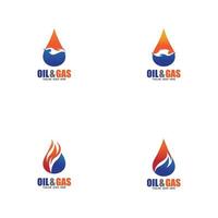 olja och gas logotyp design vektor ikon mall