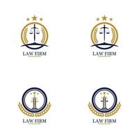 Anwaltskanzlei-Logo und Icon-Design-Vorlage-Vektor vektor