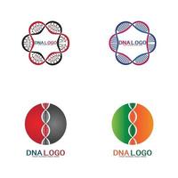 DNA-Vektor-Logo-Design-Vorlage vektor
