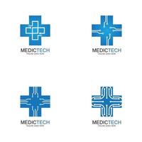 Medizintechnik-Logo-Design-Vektor vektor