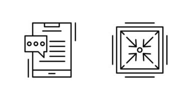 Plaudern und minimieren Symbol vektor