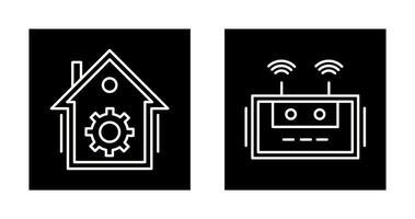 Zuhause Automatisierung und Router Symbol vektor