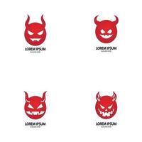 Teufel Logo Vektor Icon Vorlage