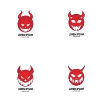 Teufel Logo Vektor Icon Vorlage