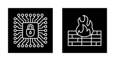 Cyber Schutz und Firewall Symbol vektor