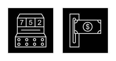 Slot Maschine und Slot von Rechnungen Symbol vektor