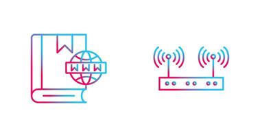 hemsida och trådlös ikon vektor