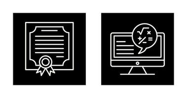 Zertifikat und Mathe Symbol vektor