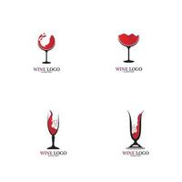 Wein-Logo-Design-Vorlage. Vektor-Illustration des Symbol-Vektors vektor