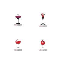 Wein-Logo-Design-Vorlage. Vektor-Illustration des Symbol-Vektors vektor