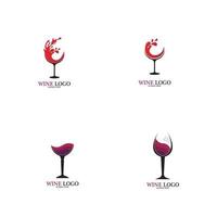 Wein-Logo-Design-Vorlage. Vektor-Illustration des Symbol-Vektors vektor