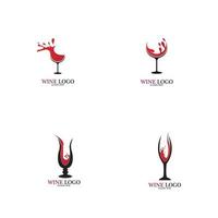 Wein-Logo-Design-Vorlage. Vektor-Illustration des Symbol-Vektors vektor