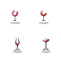 Wein-Logo-Design-Vorlage. Vektor-Illustration des Symbol-Vektors vektor