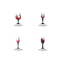 Wein-Logo-Design-Vorlage. Vektor-Illustration des Symbol-Vektors vektor