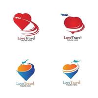 Liebe Reise Logo Vektor Icon Design-Vorlage