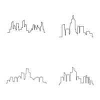 moderne Skyline-Vektorillustration der Stadt im flachen Design vektor