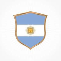 Argentinien-Flaggenvektor mit Schildrahmen vektor