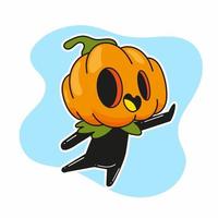 jack o lantern high five pose, halloween jack o lantern vektor