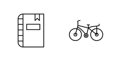 Tagebuch und Fahrrad Symbol vektor