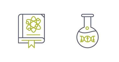 Wissenschaft und DNA Symbol vektor