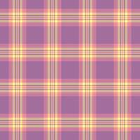 prüfen Muster nahtlos von Plaid Tartan Textur mit ein Vektor Stoff Textil- Hintergrund.