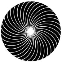 schwarz-weißer hypnotischer Hintergrund. vektor