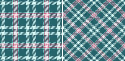 Textur Stoff Tartan von Muster nahtlos Vektor mit ein Plaid Textil- prüfen Hintergrund.