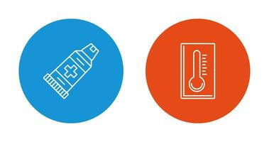 Einfügen und Thermometer Symbol vektor