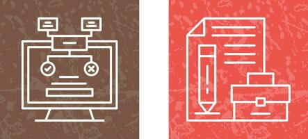 Methodik und Portfolio Symbol vektor