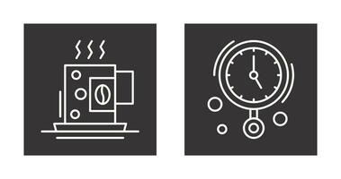 Kaffee Tasse und Mauer Uhr Symbol vektor