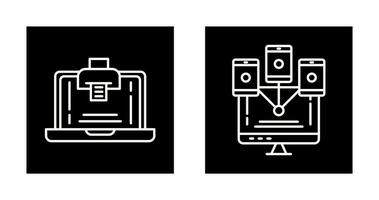 drucken und Computer Symbol vektor