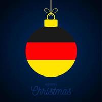weihnachten neujahr ball mit deutschland flagge vektor