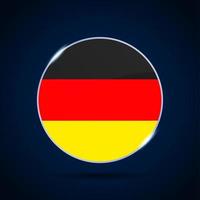 tysklands nationella flagga cirkel knapp ikon vektor