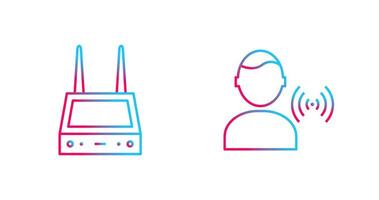 Router und Signal Symbol vektor