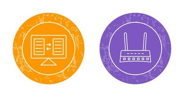 Datei Teilen und Router Symbol vektor