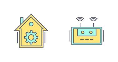 Zuhause Automatisierung und Router Symbol vektor